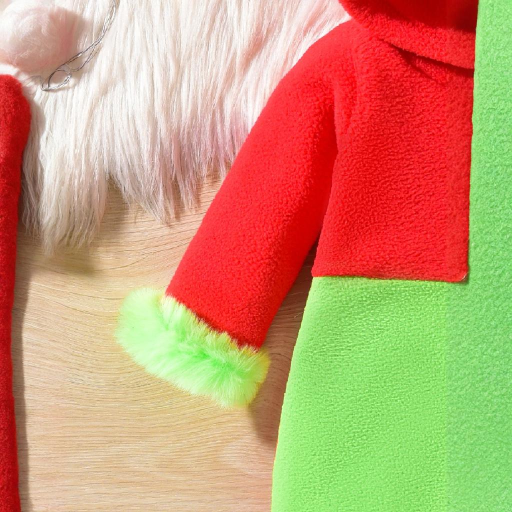 Baby Christmas Party Patchwork Romper Costume