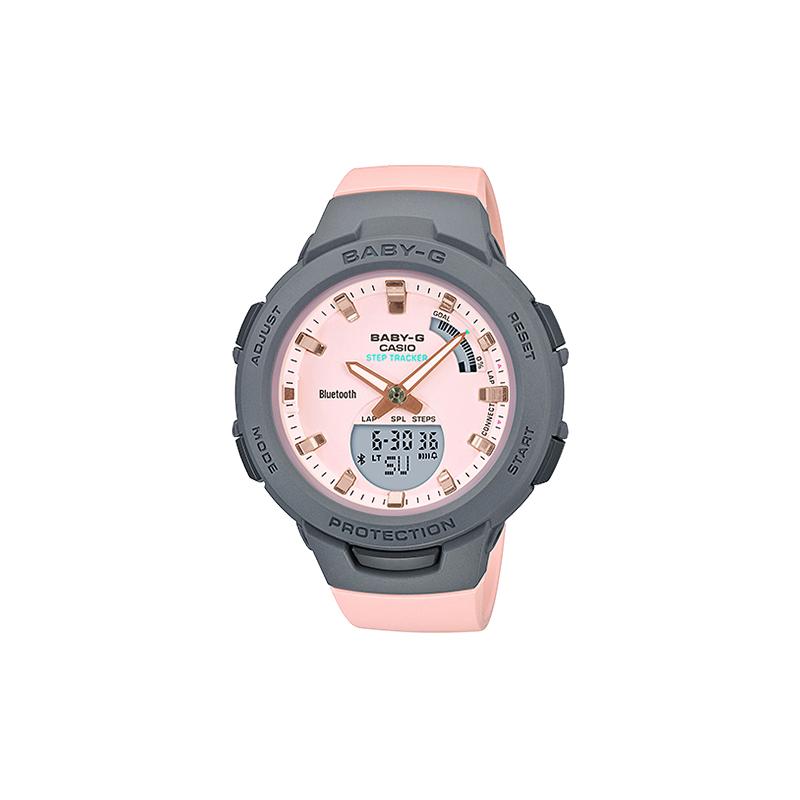 

Casio CASIOBABY-G series Bluetooth waterproof and shockproof movement quartz movement Japanese and Korean watch women s watch pink dial BSA-B100MC-4A рожевий