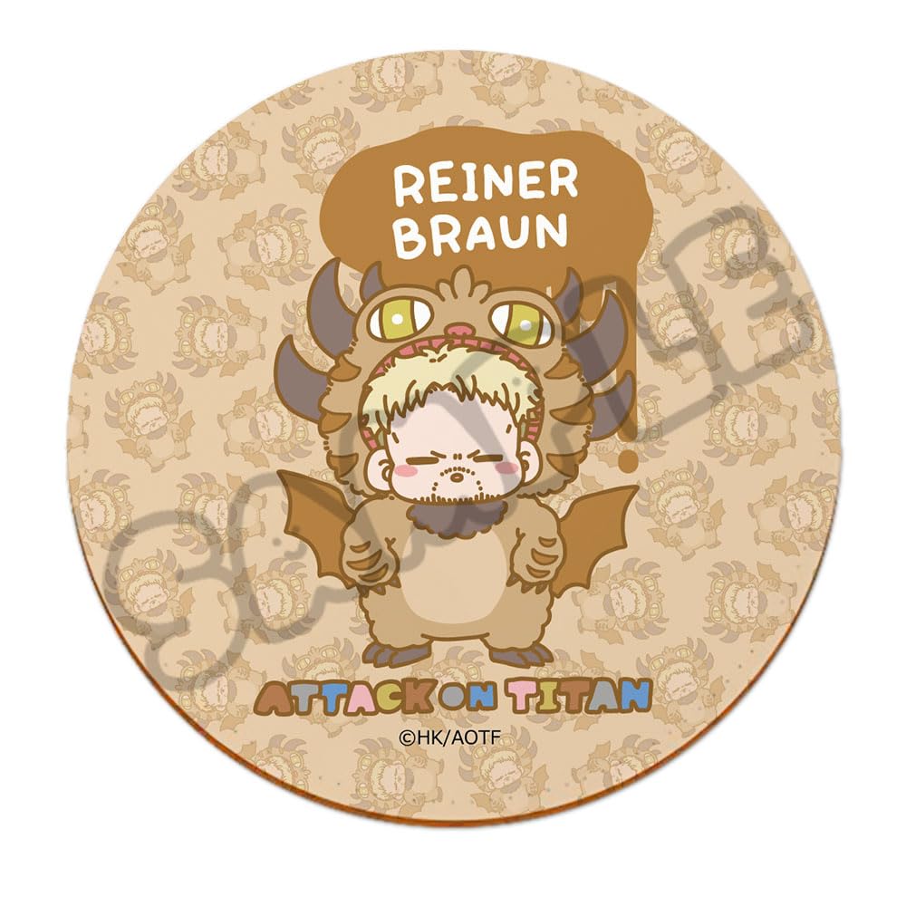 TV Anime On Titan The Final 11th Edition Leather Coaster M OE "Attack Season" [Reiner]