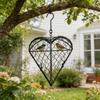 Handmade Iron Heart Shape Birds Nests Material Holder with Hook Holder Hummingbird Nesting Hanger Flower Pots Storage Basket