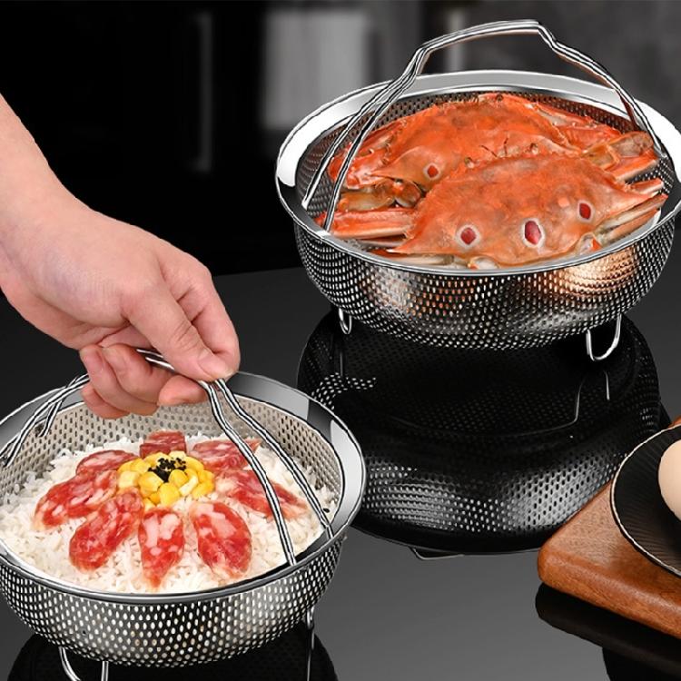 Cestas Coladoras de Acero Inoxidable para Vaporizar Drenaje Escurridor para Arroz Huevos Verduras Carne