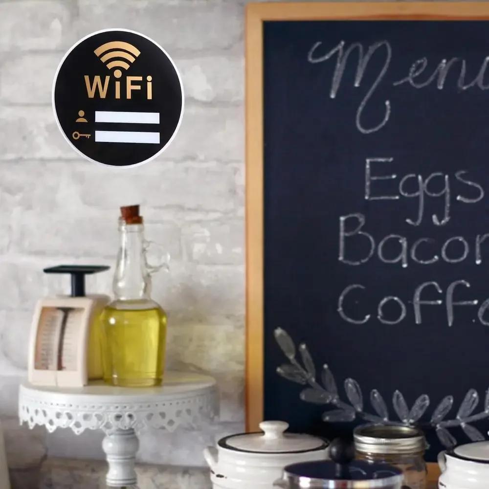 WIFI Sign Self-adhesive Mirror Wall Stickers Acrylic Rewritable Handwriting Account And Password Wall Sticker For Public Shope