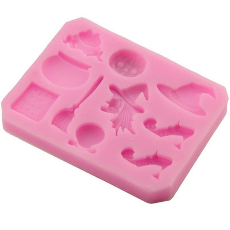 Halloween Party Sugar Silicone Mold Cake Decorating Tools Hat Pumpkin Pastry Baking Kitchen Bakeware