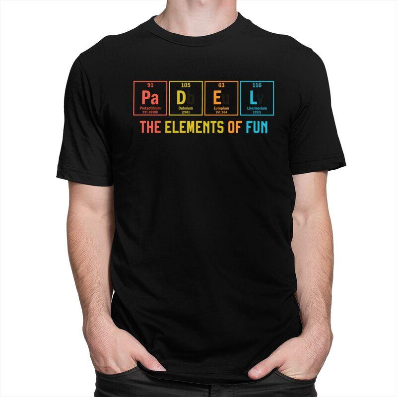 Science Padel The Elements Of Fun T Shirts Men Women Short Sleeve Tshirts Graphic Tee Tops 100 Cotton Loose Oversized Clothing