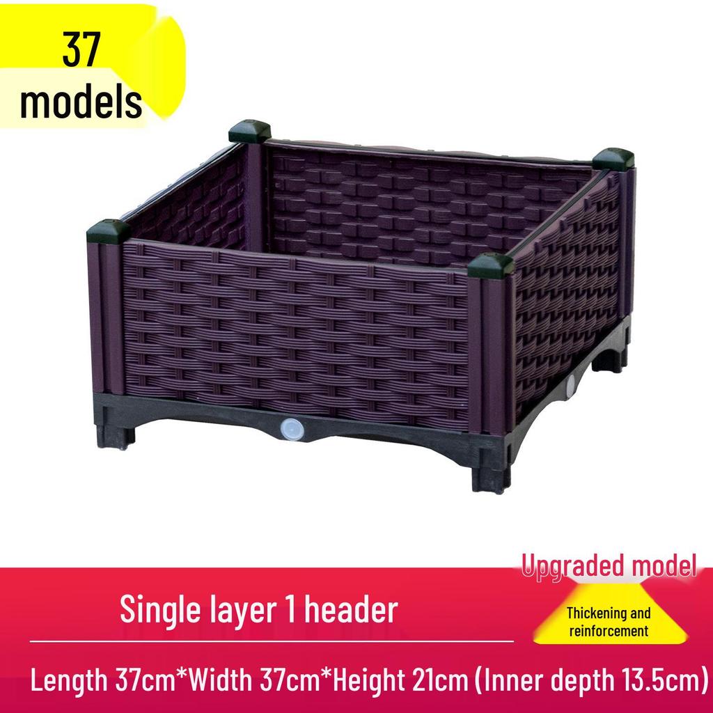 Large Outdoor Plastic Elevated Vegetable Planter Box for Balcony Gardening