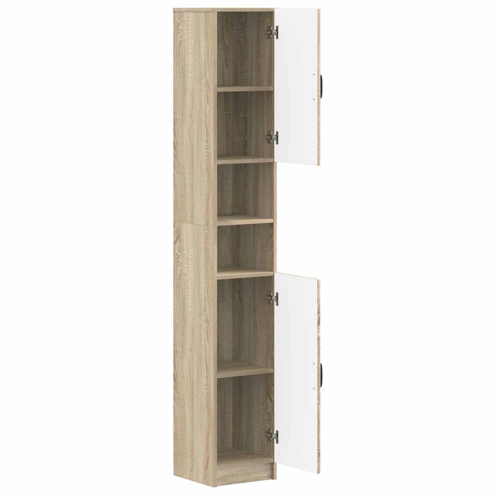 Bathroom Cabinet with Open Shelf UTRECHT Sonoma Oak