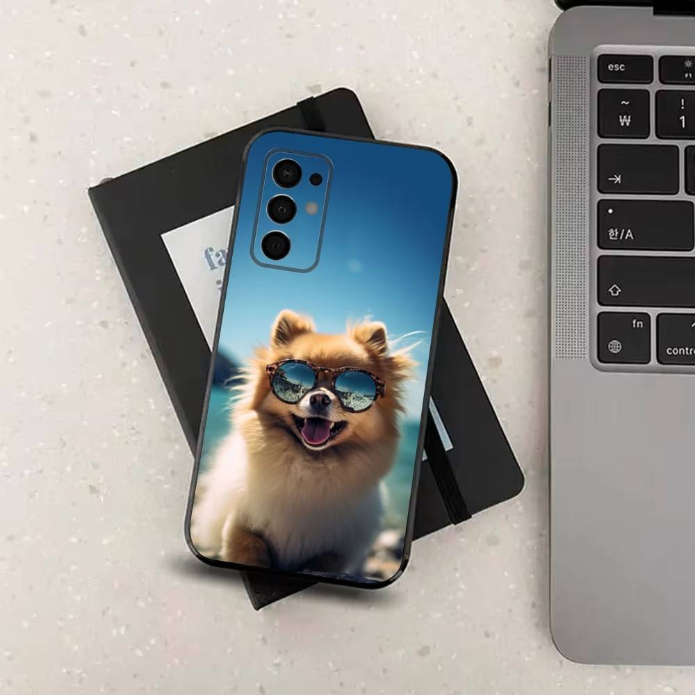 Cute animal Pomeranian Dogs For Samsung Galaxy A73,31,Note,22,71,53,32,72,41,8,9,52,J7,Soft Black Silicone Cover Case