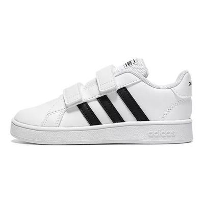 Dětské tenisky Neo Grand Court Velcro s nízkým svrškem Bílé Černé EF0118