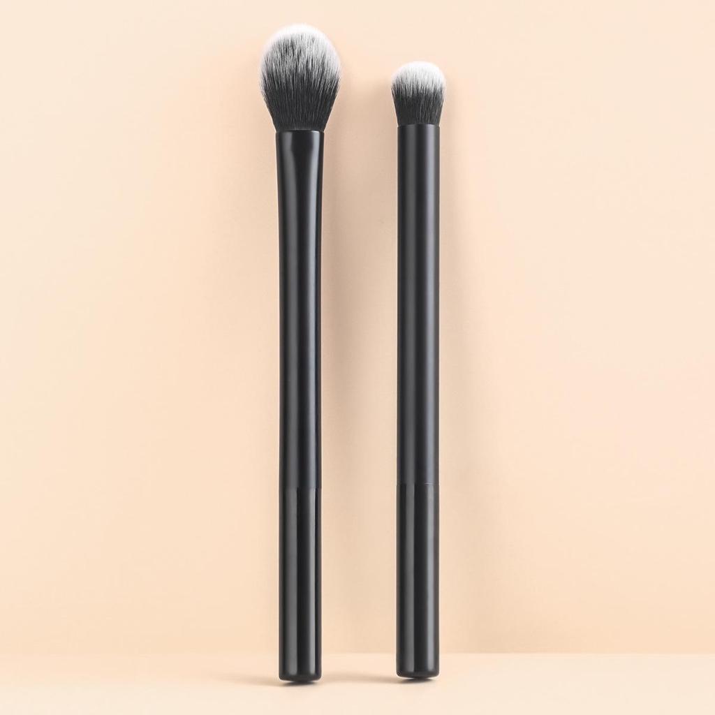Long-Handle Makeup Brush Set: Includes Contour, Powder, Eyebrow, and Eyeshadow Brushes In 4, 6, and 8-Piece Options.