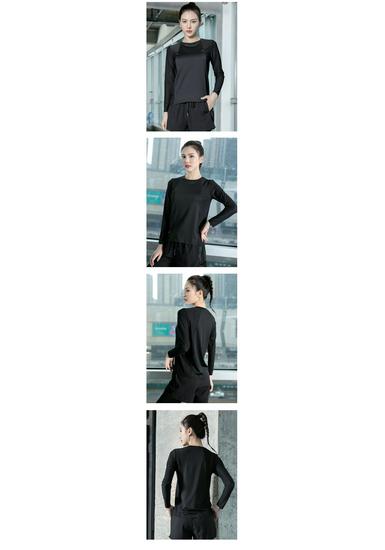 Women's Quick-Dry Long Sleeve Yoga Top - Fashionable, High-End Fit for Running & Fitness