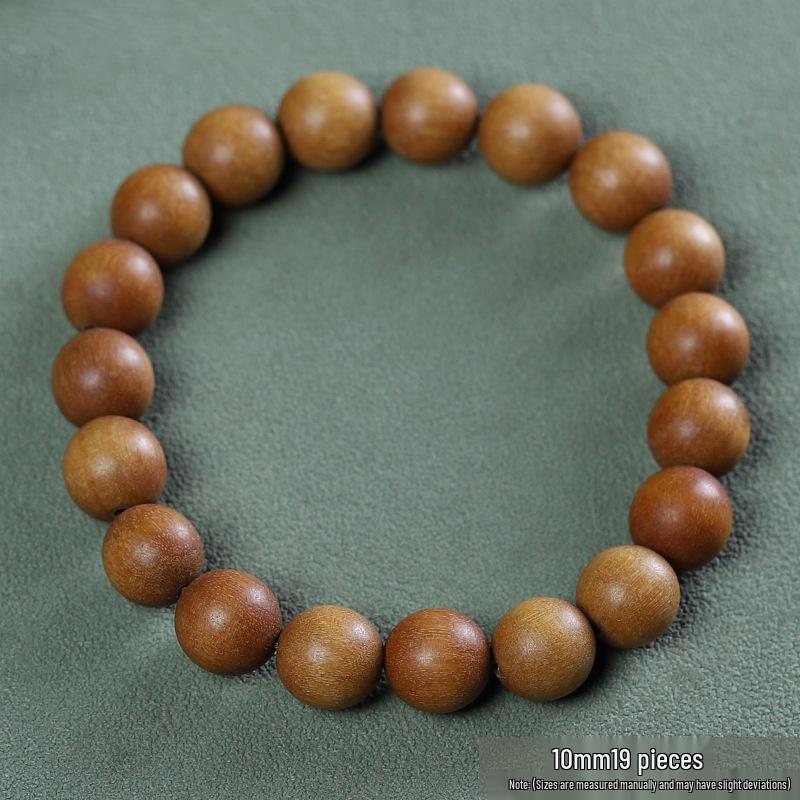 Barbie Sandalwood Buddhist Prayer Beads Bracelet, Unisex 108 Beads, Traditional Couple Jewelry, Wenwan Ornaments