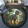 Prähistorische Dinosaurier-Szene Runder Teppich Unter Bürostühlen Schlafzimmer Wohnzimmer Heimdekoration