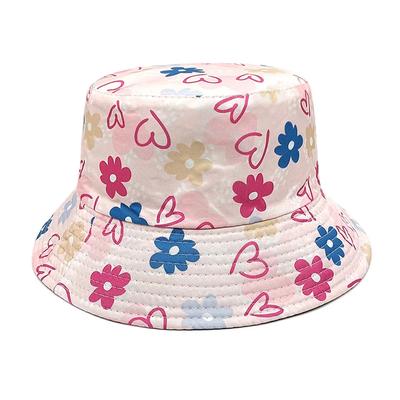 Spring and Summer Cotton Cartoon Print Bucket Hat Fisherman Hat Outdoor Travel Sun Cap for Men and Women 277