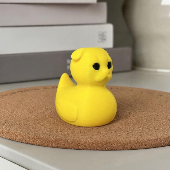 3D Printed Duck Figurine, Funny Cat/Dog/Lamb Duck Statue, Cute Animal Desktop Ornament for Office, Home Decor, Car Dashboard Accessory