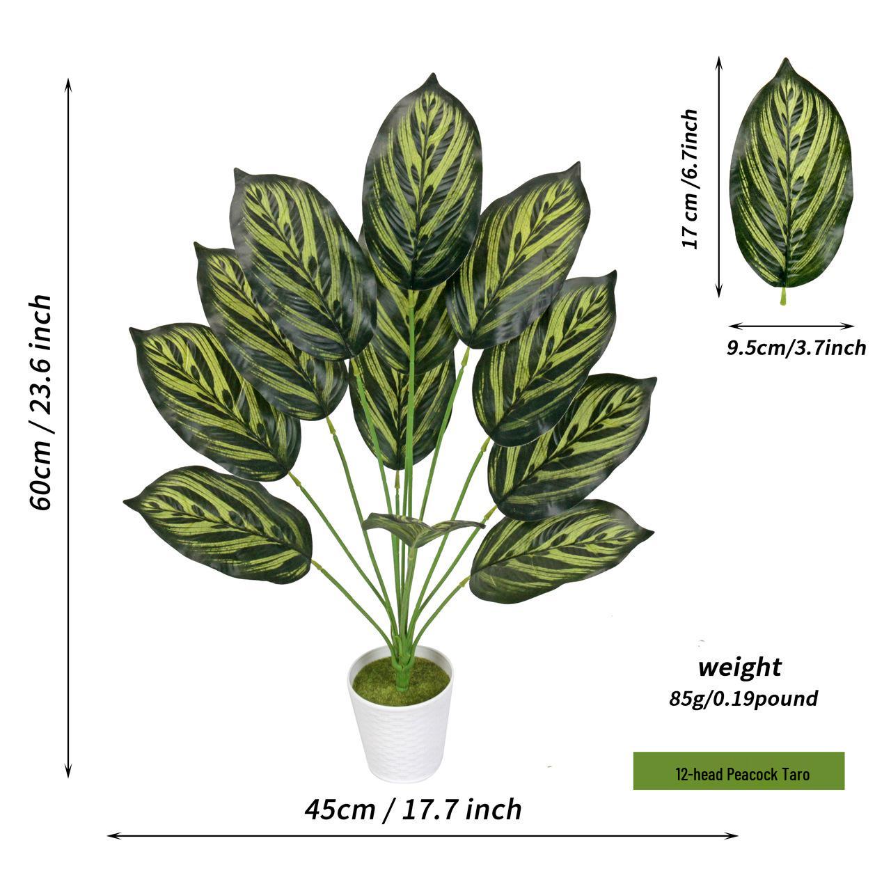 European Style Artificial Turtle Leaf and Areca Palm Green Plants for Live Broadcast Room Decoration