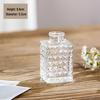 Retro Embossed Transparent Glass Vase: French-Inspired Luxury Home Decor for Living Room