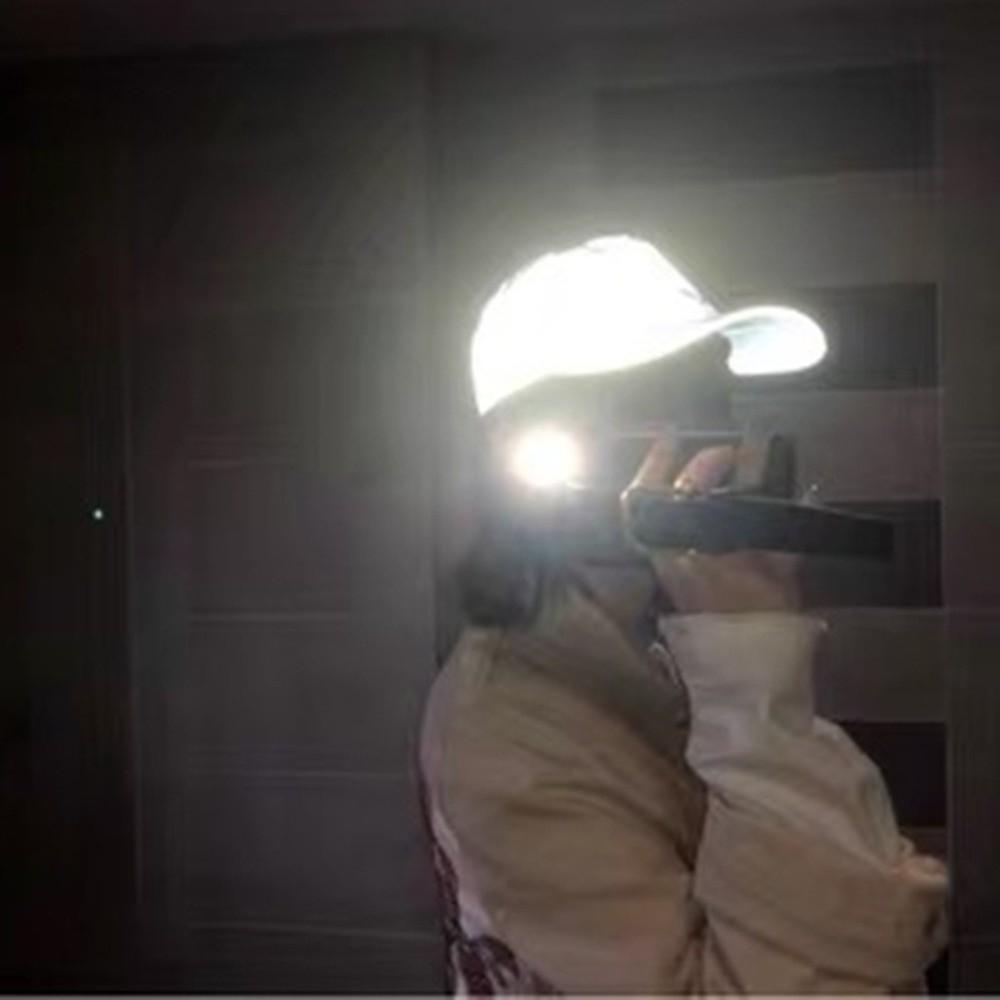 Yiran Dayang Hat Women's Portable Reflective Luminous Cap Lightweight Adjustable Sun Visor Breathable Sun Protection Hip Hop Baseball Cap