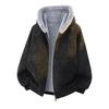 Unisex Winter Lychee-Korn Sattel Kapuzenjacke aus Baumwolle mit Fleece und Pelzkragen
