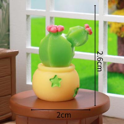 Simulation Cactus Succulent Potted Plant Micro Landscape Figurine Miniature Mini Ornaments Diy Home Desktop Decorations Crafts