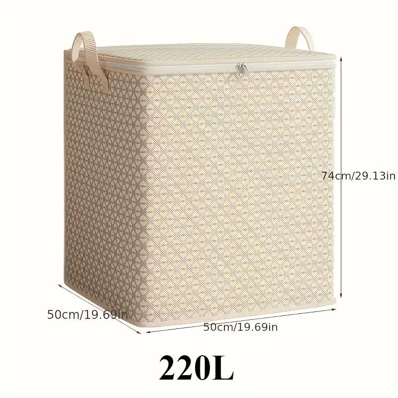 Extra-Large 220-Litre Fabric Storage Box for Quilts, Sheets, Clothes, and Underwear - Portable, Lightweight,and Easy to Carry