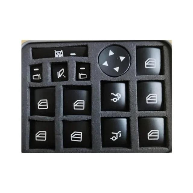 Carbon Fiber Style Car Window Lift Button Frame Sticker For Mercedes Benz A B C E GLE GLA CLA GLK Class W176 W204 W212 W166 W218