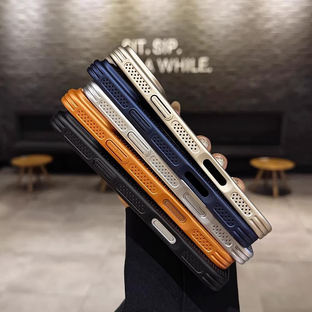 Hollow Heat Dissipation Magnetic Case for iPhone 17 Pro Max - Breathable Full Coverage PC Protection