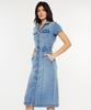 KANCAN Short Sleeve Midi Denim Dress Yusura