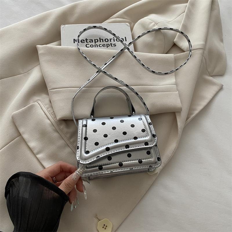 Women Polka Dot Simple Fashion Large Capacity Square Shoulder Crossbody Handbag