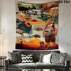 Firewatch Dawn Wall Hanging Printed Fabric Blanket Decorative Tapestries for Bedroom Living Room Home Decor