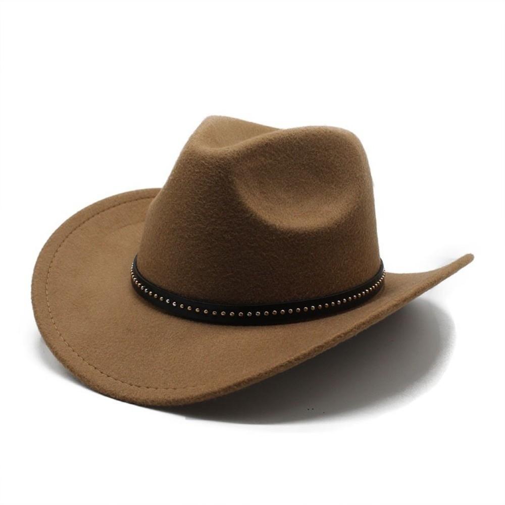 Felt Cowboy Hat Wide Brim Party Cosplay Hat Classic Jazz Hat