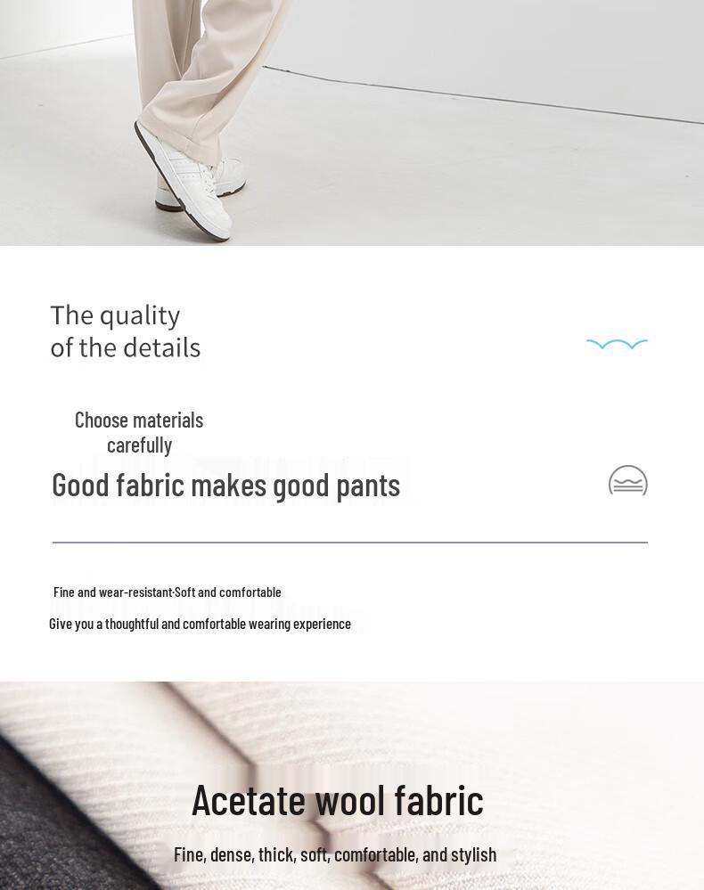 Women's High-Waist Wide-Leg Drape Casual Trousers