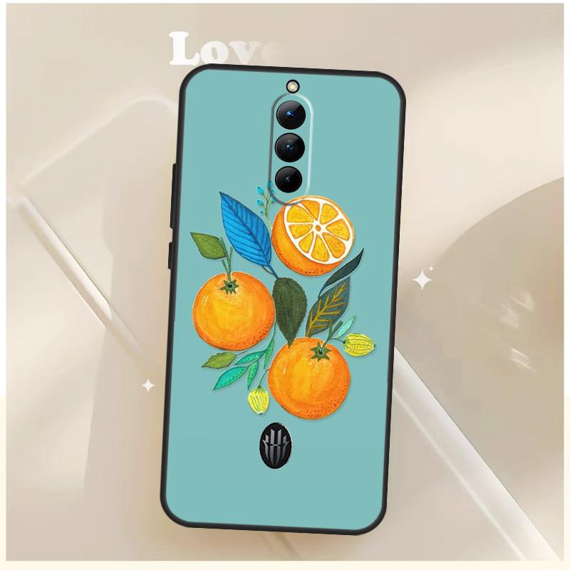

Summer Fruit Orange Case For ZTE Nubia Red Magic 11 10 10S Pro Plus 8S 9S 8 9 Pro 6S 7S For RedMagic 10 Air Cover Red Magic 7 Pro