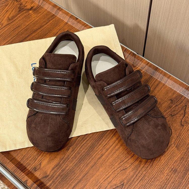Shell head thick baseplate shoes new autumn stupid big head bread shoes flat casual