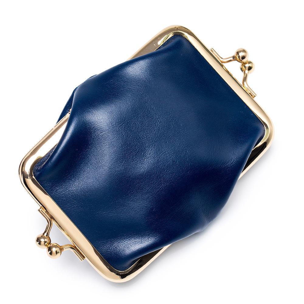 New Compact Retro Double Clip Clip Change Bag Women's European and American First Layer Oil Wax Leather Coin Bag Storage Bag Fans