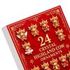 Creative Advent Calendar Gift Highland Cow Calendar, 24 Pcs Acrylic Hanging Ornaments for Christmas Holiday Countdown Box Tree Decoration, Festive