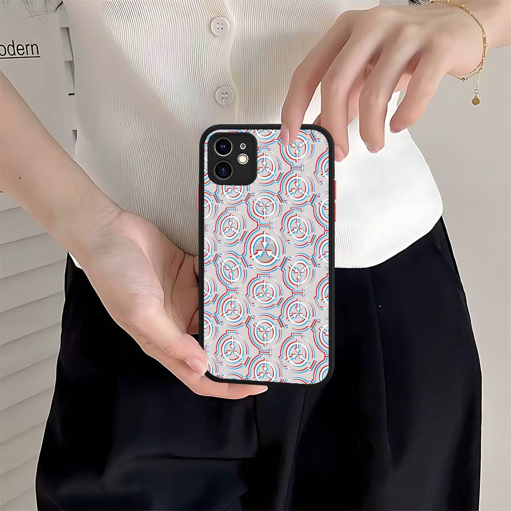 Cooles S-scp Logo Für IPhone 16 15 14 Plus 13 12 11 Pro Max X XS MAX Durchsichtige Matte Stoßfeste Hülle