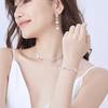 Elegant Heart Shape Zircon Crystal Bracelet Women Lightweight Luxury Minimalist Design Pink White Rhinestone Chain