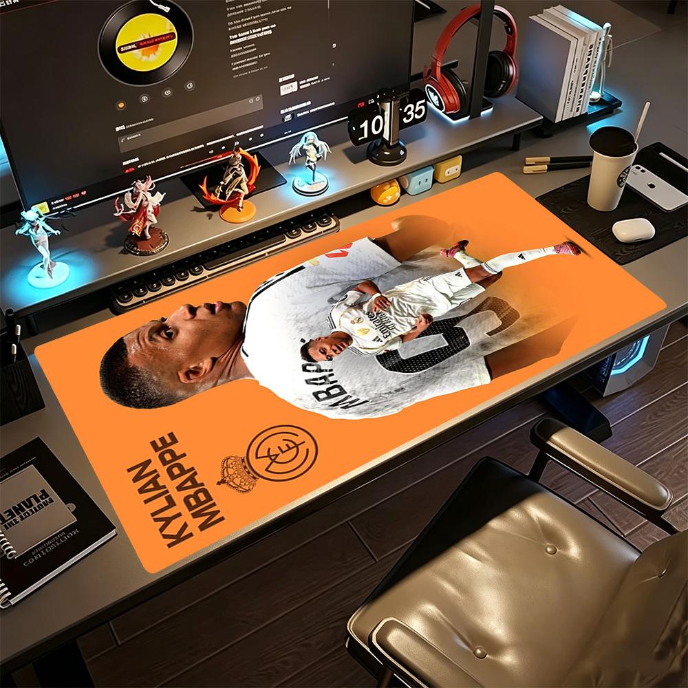 Star Player Kylian Mbappé Large Mouse Pad Desk Mat Computer Desk Keyboard Mat Non-Slip Rubber Bottom Office Desk Accessory