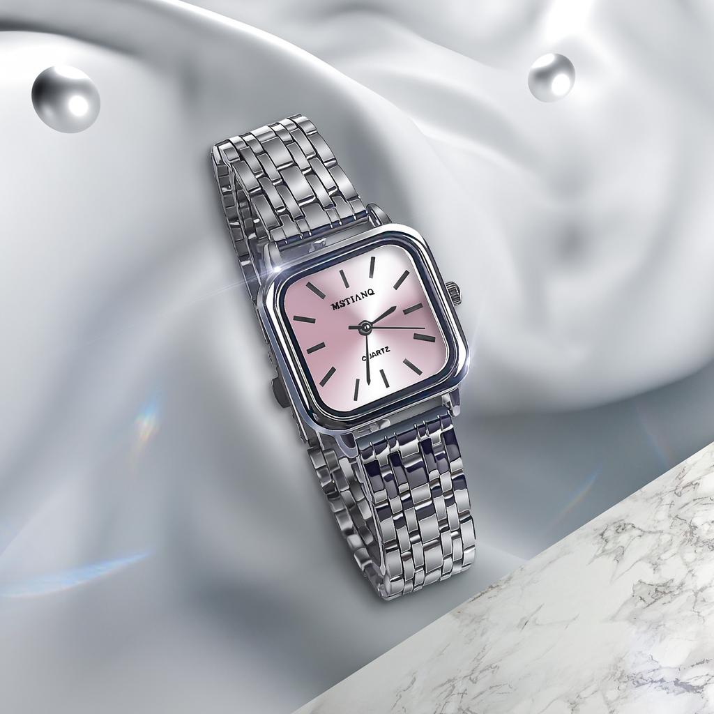 Square Watch Women'S Light Luxury Niche High-End Sense Simple Temperament Student Style Small Women'S Watch