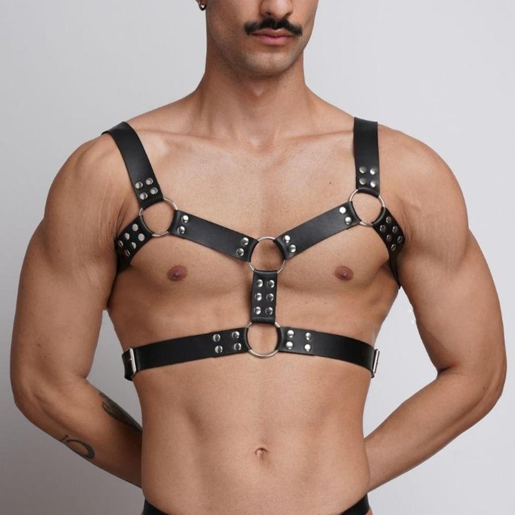 Leder Herren Geschirr Gürtel mit Schnalle Fetisch Schwuler Sex Bondage Gürtel Punk Gothic Brust Körper Geschirr Riemen Sexuelle Männliche Dessous