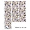 10pcs/set 10/15/20/30cm Flat Marble Mosaic Hard Tiles Wall Sticker Kitchen Bathroom Floor Diagonal Decor Wallpaper PVC Art Mural
