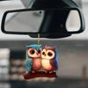 Quirky And Fun Acrylic Owl Couple Car Ornament For Decorative Accessories Auto