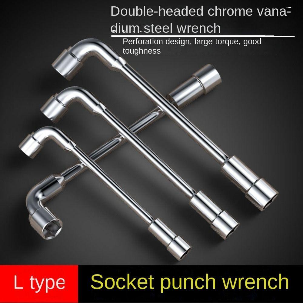 Elbow Hardware Tools 7-shaped Socket Wrench Durable Perforated Wrench