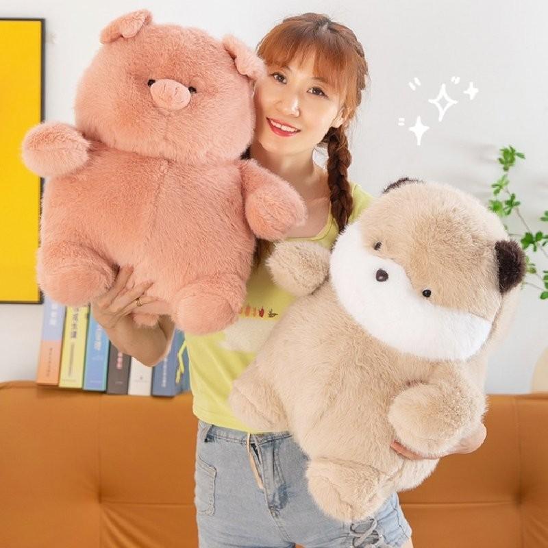 Adorable Plush Beaver Pig Animal Doll For Girls Decorative Pillow Gift