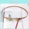 Fashion Gold Twists Knot Decoration Women Thin Belt For Fashion Dress And Summer Outfits