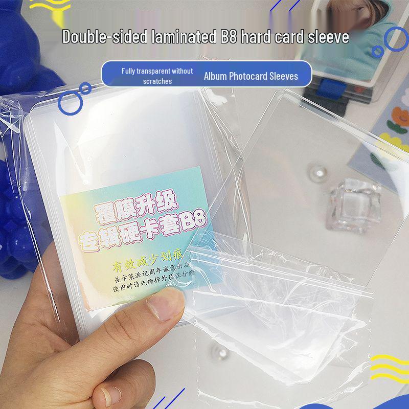 Compact 3-Inch B8 Card Holder: Transparent Protective Sleeve for Polaroid Photos, Free Shipping