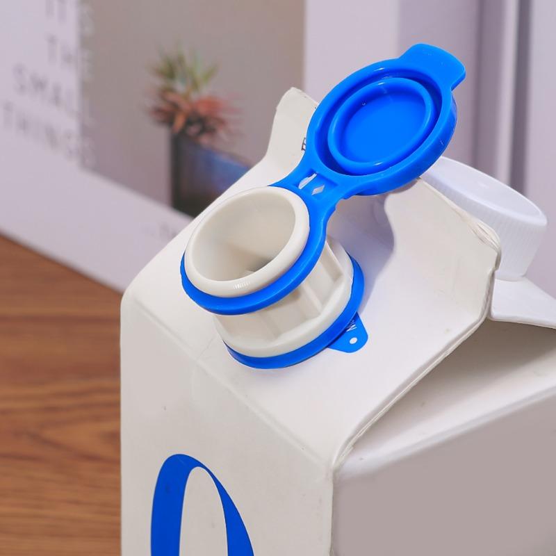 6/2pcs Milk Sealing Lid Extended Box Drinks Diverter Anti-Spray Milk Nozzle Deflector Extension Mouth Spouts Kitchen Gadget Sets