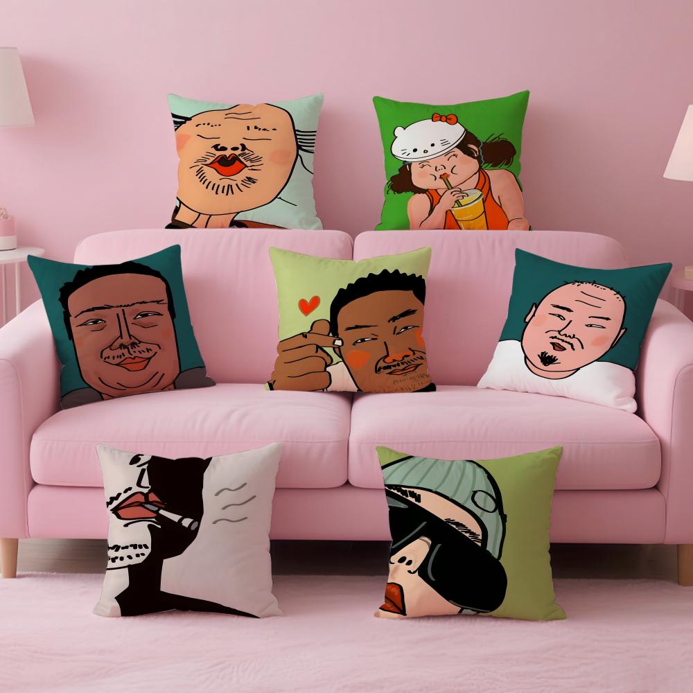 Funny Funny Characters Cushion Cover Pillow Case Soft Skin Friendly Fabric Concealed Zipper