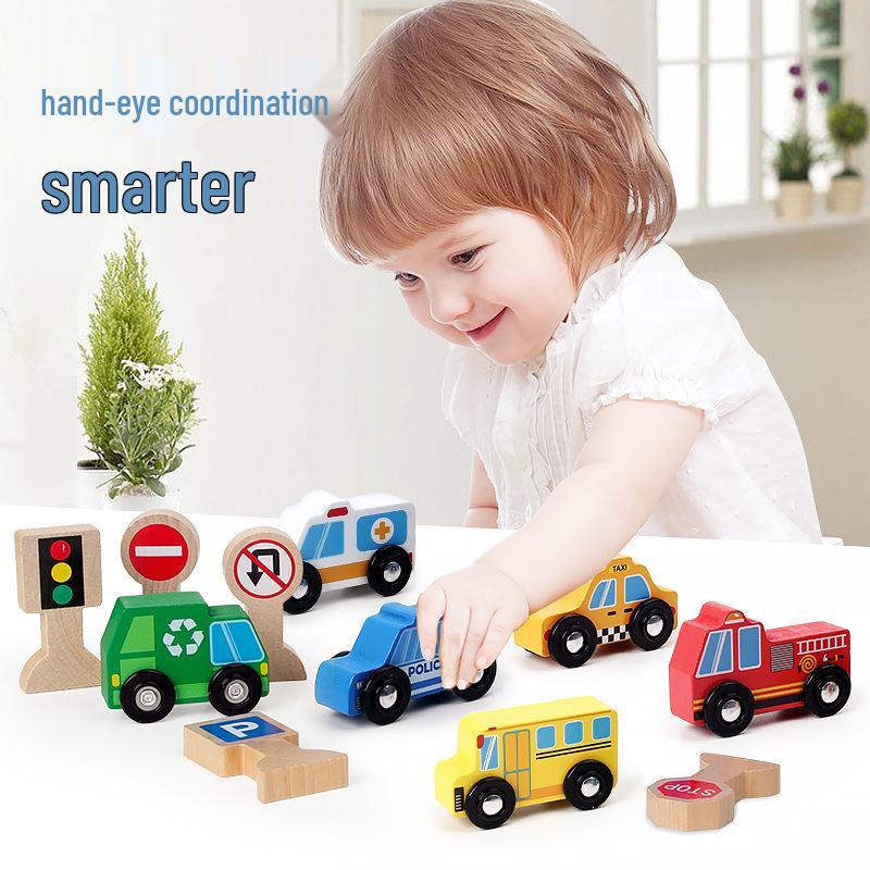 

Children s Wooden Traffic Sign & Roadblock Toy Set