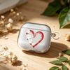Transparent shell cute red love flower for apple AirPods 1 /1/1 generation protective shell pro bluetooth
